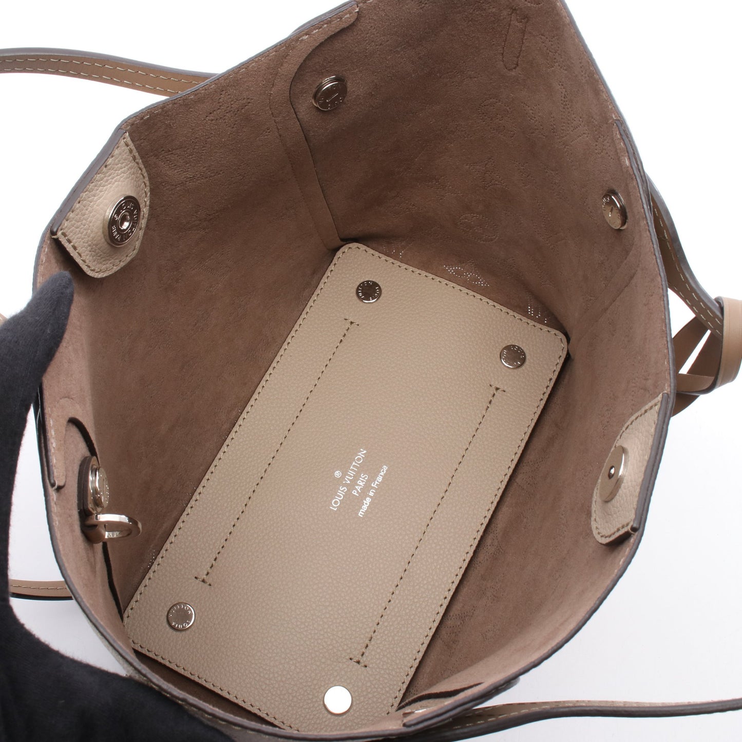 ヒナPM マヒナ ガレ ハンドバッグ レザー グレーベージュ 2WAY ルイヴィトン バッグ LOUIS VUITTON