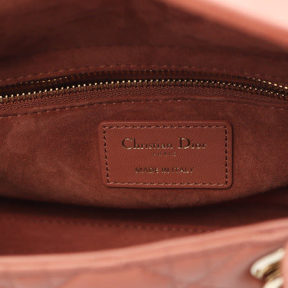 LADY DIOR MY ABCDIOR レディディオール スモールカナージュ ハンドバッグ レザー ピンクレッド 2WAY クリスチャンディオール バッグ Christian Dior