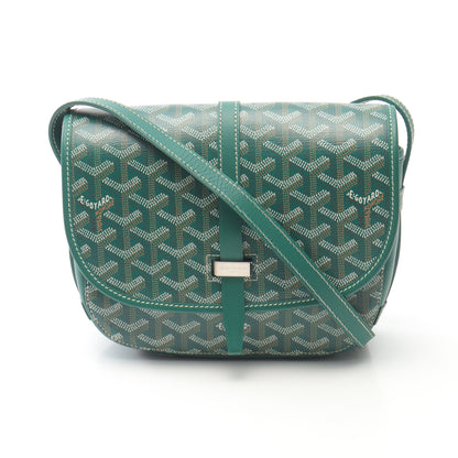 ショルダーバッグ コーティングキャンバス レザー グリーン マルチカラー ゴヤール バッグ GOYARD