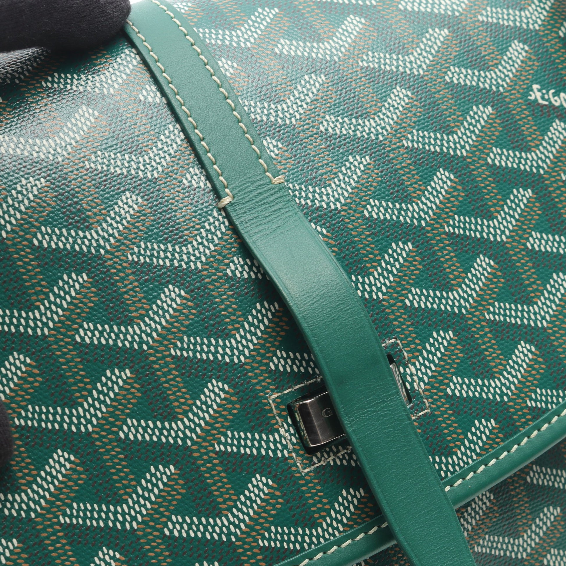 ショルダーバッグ コーティングキャンバス レザー グリーン マルチカラー ゴヤール バッグ GOYARD