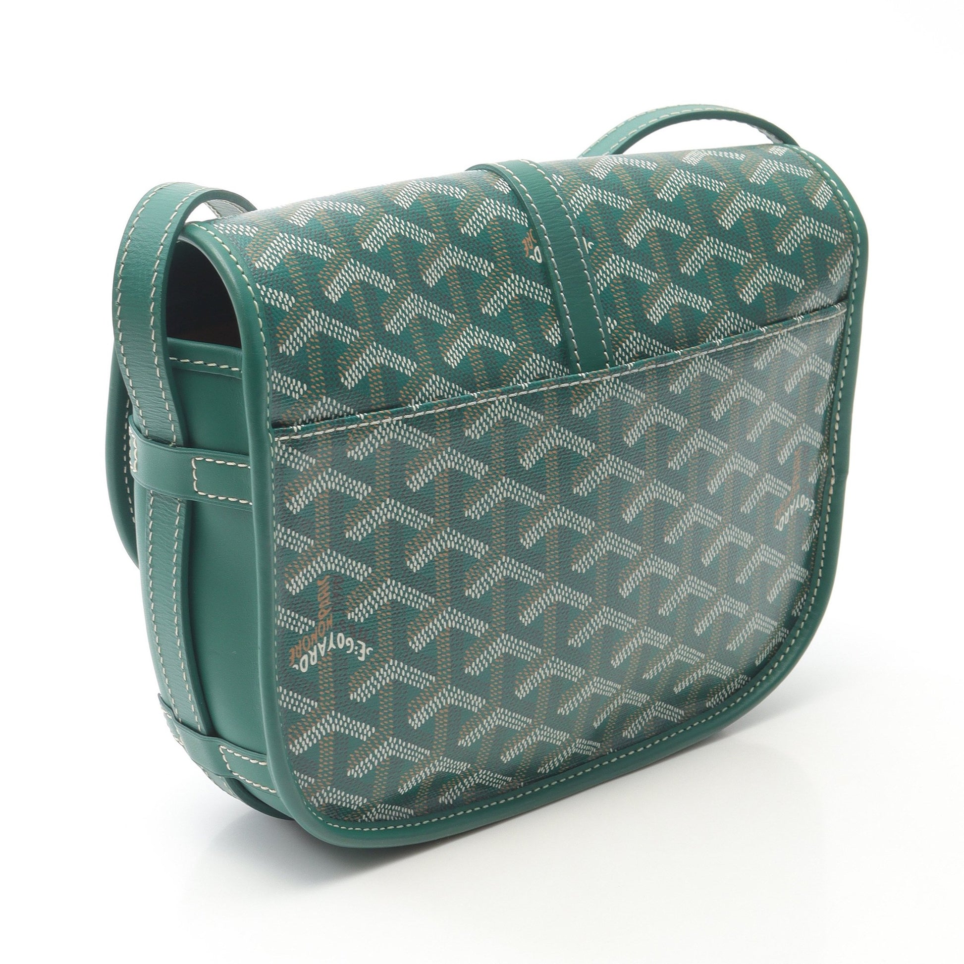 ショルダーバッグ コーティングキャンバス レザー グリーン マルチカラー ゴヤール バッグ GOYARD