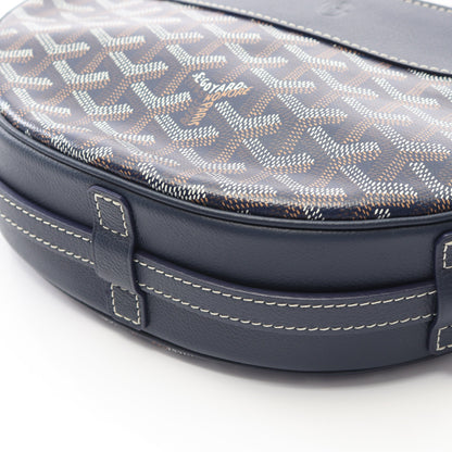 ヒロンデル ショルダーバッグ コーティングキャンバス レザー ネイビー ゴヤール バッグ GOYARD