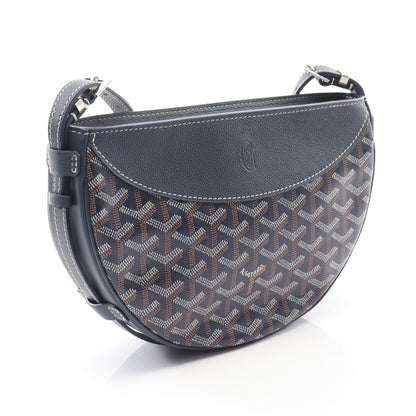 ヒロンデル ショルダーバッグ コーティングキャンバス レザー ネイビー ゴヤール バッグ GOYARD