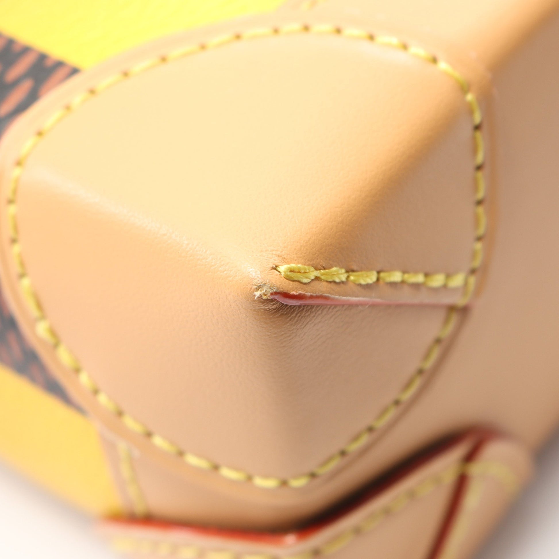 ナノ スティーマー ダミエポップ ショルダーバッグ PVC レザー ブラウン イエロー 2WAY バッグ LOUIS VUITTON