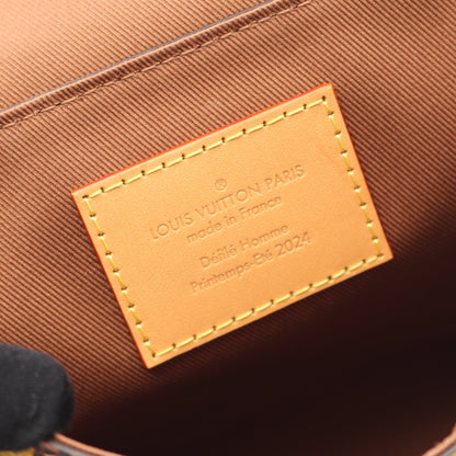 ナノ スティーマー ダミエポップ ショルダーバッグ PVC レザー ブラウン イエロー 2WAY バッグ LOUIS VUITTON
