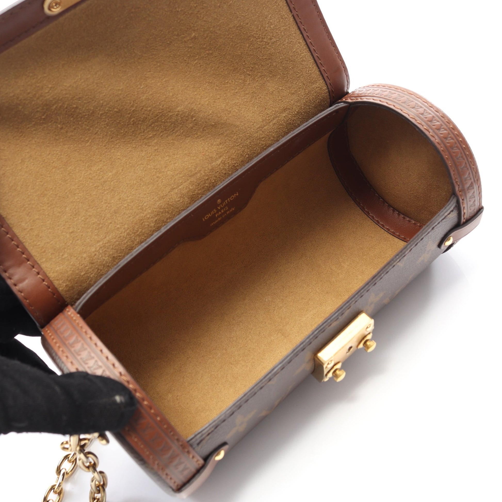 パピヨン トランク モノグラム ショルダーバッグ PVC レザー ブラウン 2WAY ルイヴィトン バッグ LOUIS VUITTON
