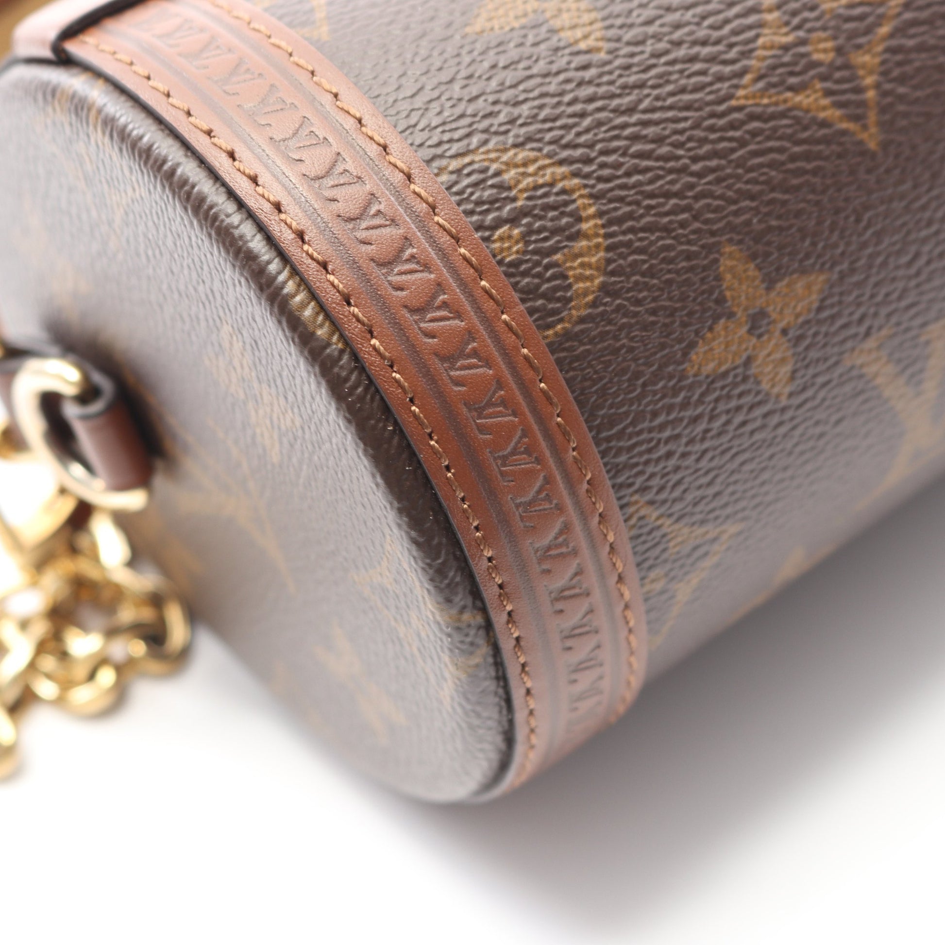 パピヨン トランク モノグラム ショルダーバッグ PVC レザー ブラウン 2WAY ルイヴィトン バッグ LOUIS VUITTON
