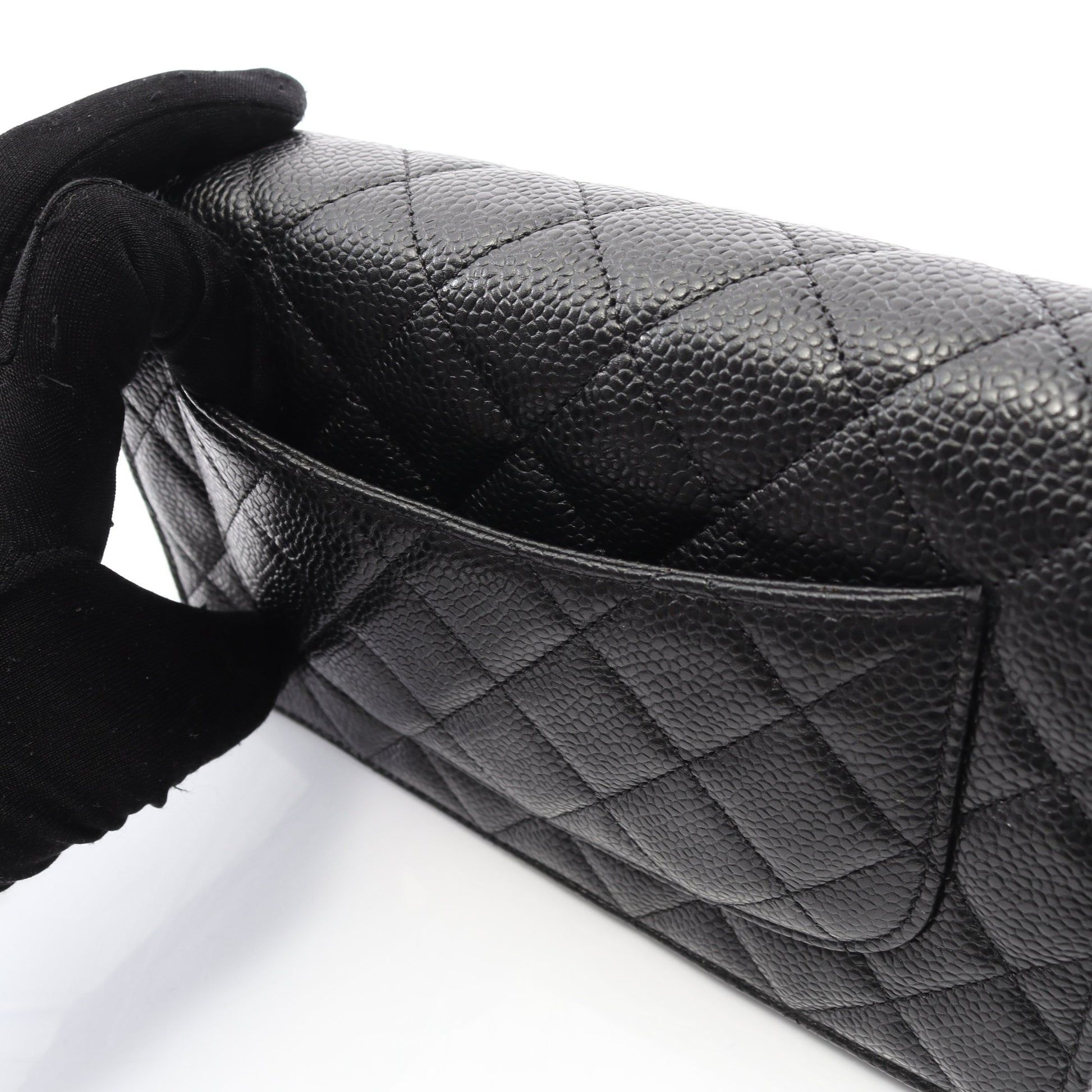 マトラッセ チェーンウォレット キャビアスキン ブラック ゴールド金具 シャネル バッグ CHANEL
