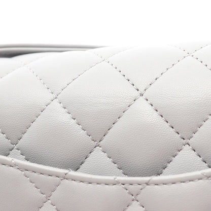 マトラッセ ショルダーバッグ ラムスキン グレー シルバー金具 シャネル バッグ CHANEL