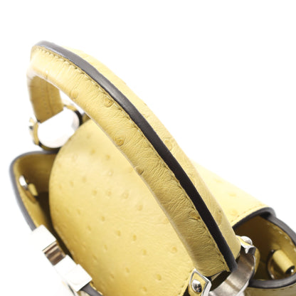 カプシーヌ MINI ハンドバッグ オーストリッチ イエロー 2WAY ルイヴィトン バッグ LOUIS VUITTON