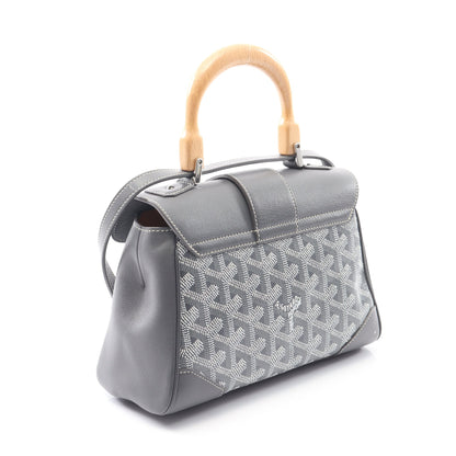 サイゴン ミニ ハンドバッグ コーティングキャンバス レザー グレー マルチカラー 2WAY ゴヤール バッグ GOYARD