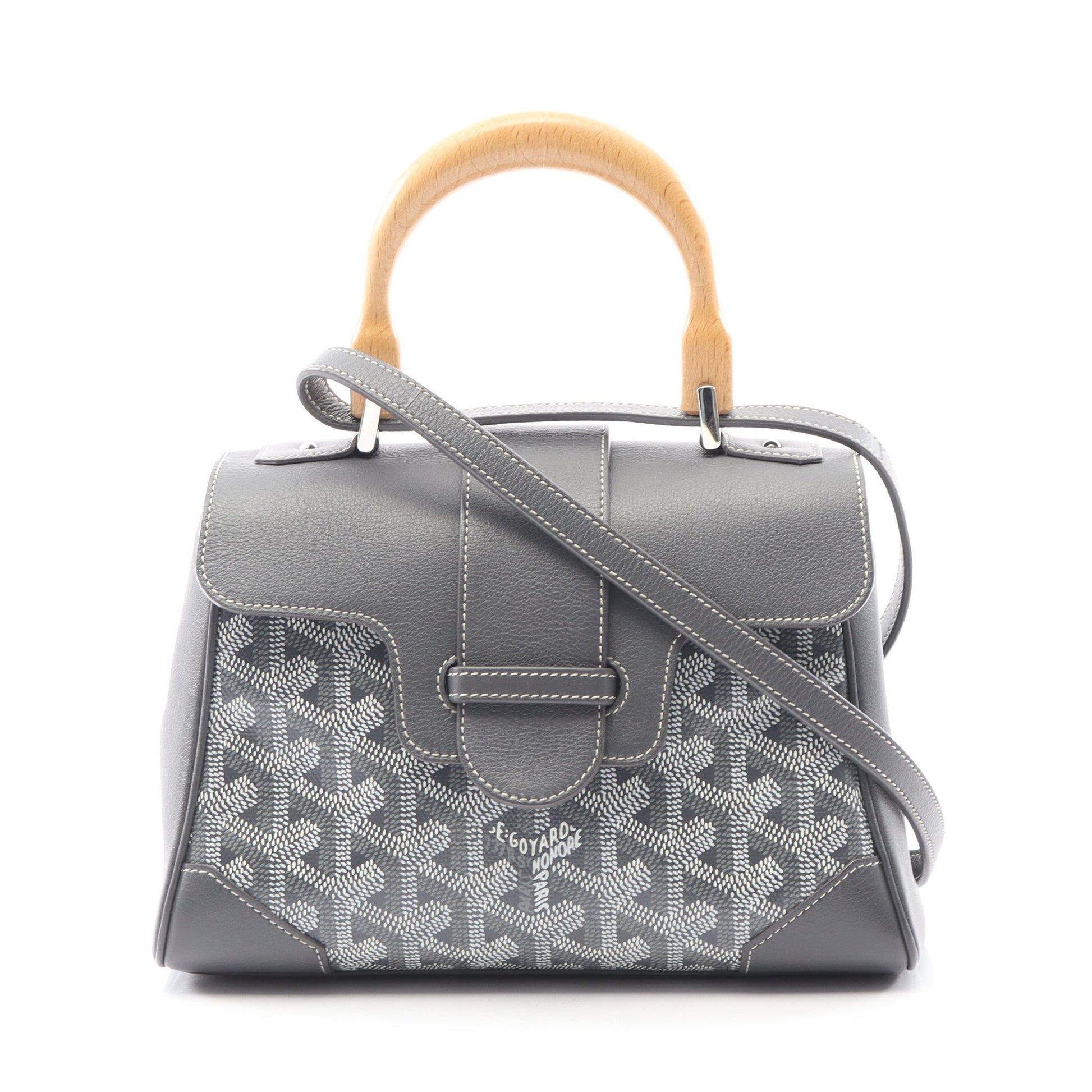 サイゴン ミニ ハンドバッグ コーティングキャンバス レザー グレー マルチカラー 2WAY ゴヤール バッグ GOYARD