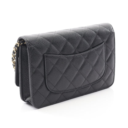 マトラッセ チェーンウォレット キャビアスキン ブラック ゴールド金具 シャネル バッグ CHANEL