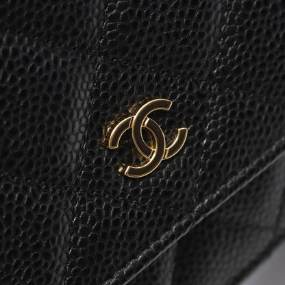 マトラッセ チェーンウォレット キャビアスキン ブラック ゴールド金具 シャネル バッグ CHANEL