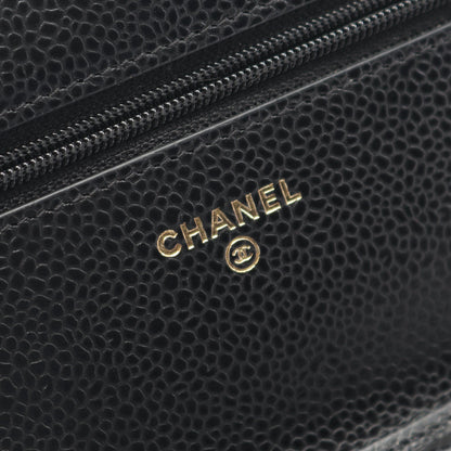マトラッセ チェーンウォレット キャビアスキン ブラック ゴールド金具 シャネル バッグ CHANEL