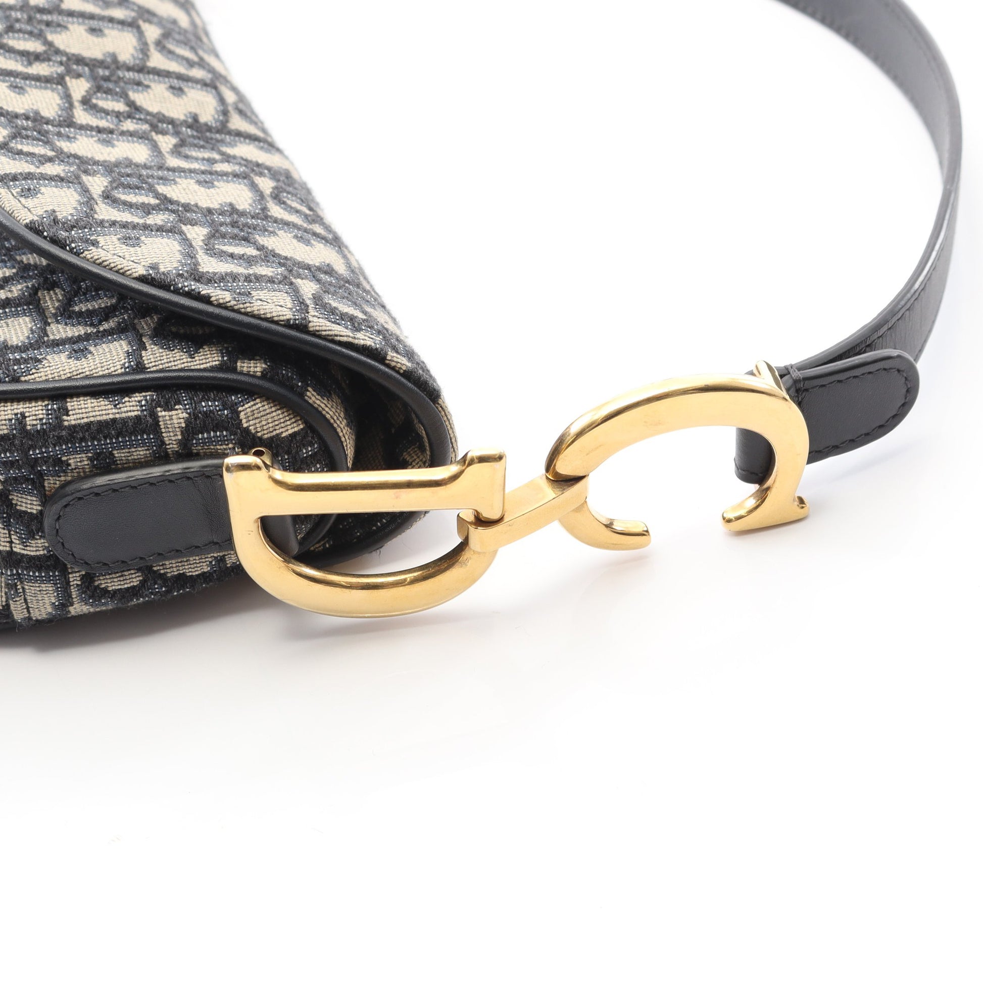 サドルバッグ ハンドバッグ キャンバス レザー ベージュ ネイビー 2WAY クリスチャンディオール バッグ Christian Dior