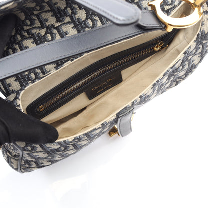 サドルバッグ ハンドバッグ キャンバス レザー ベージュ ネイビー 2WAY クリスチャンディオール バッグ Christian Dior