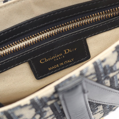 サドルバッグ ハンドバッグ キャンバス レザー ベージュ ネイビー 2WAY クリスチャンディオール バッグ Christian Dior