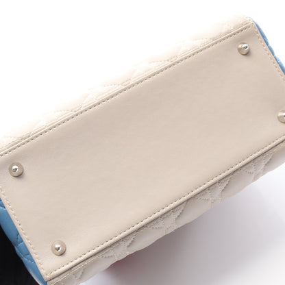 LADY DIOR レディディオール カナージュ ハンドバッグ レザー ライトベージュ ブルー ピンクパープル 2WAY クリスチャンディオール バッグ Christian Dior