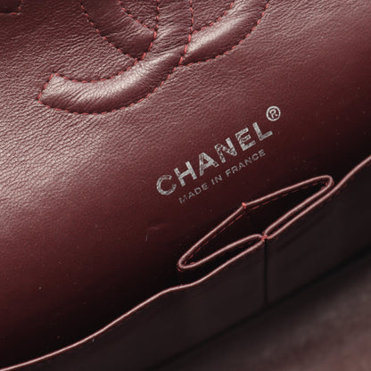 マトラッセ Wフラップ Wチェーンショルダーバッグ キャビアスキン ブラック シルバー金具 シャネル バッグ CHANEL