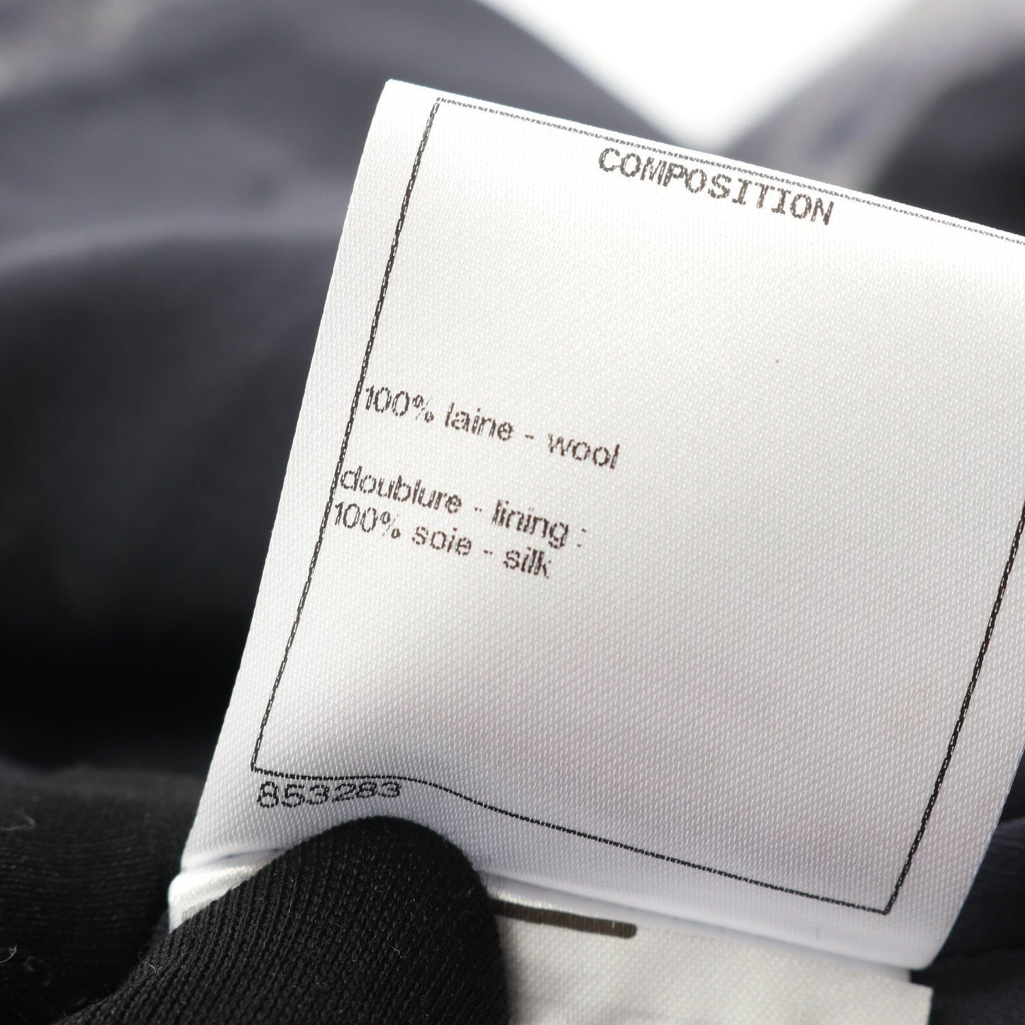ココマークボタン ワンピース 長袖 チェック ウール グレー ネイビー シャネル ワンピース CHANEL
