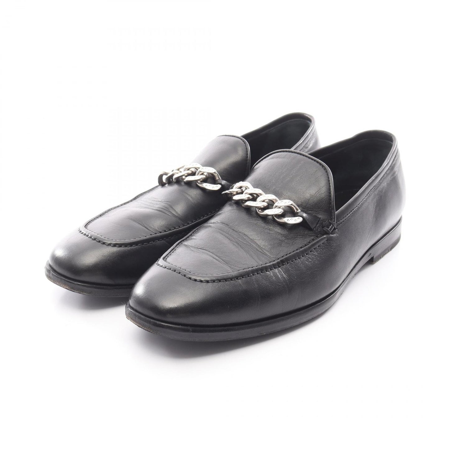 ローファー レザー ブラック チェーン スター ジミーチュウ シューズ JIMMY CHOO