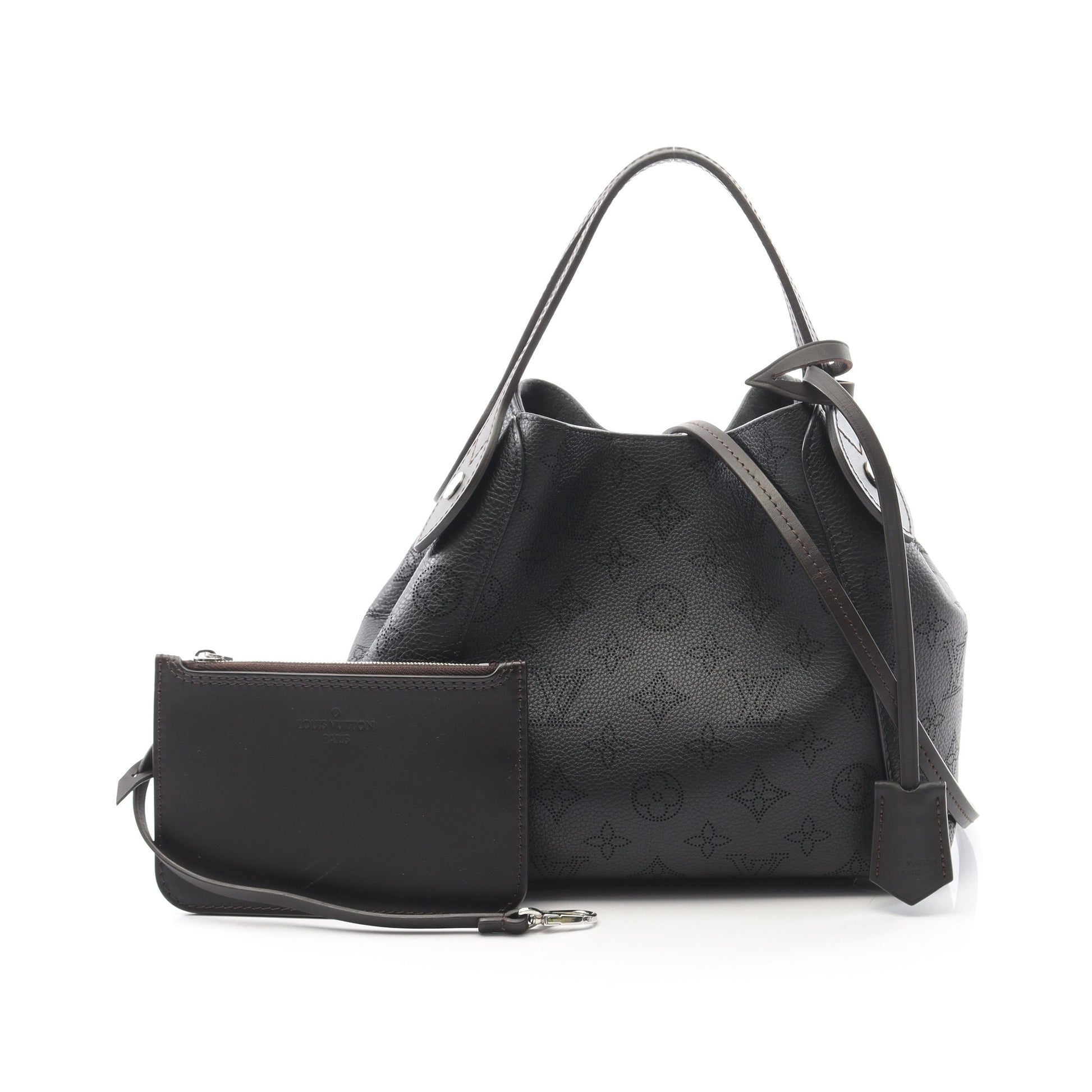 ヒナPM マヒナ ノワール ハンドバッグ トートバッグ レザー ブラック ダークブラウン 2WAY ルイヴィトン バッグ LOUIS VUITTON