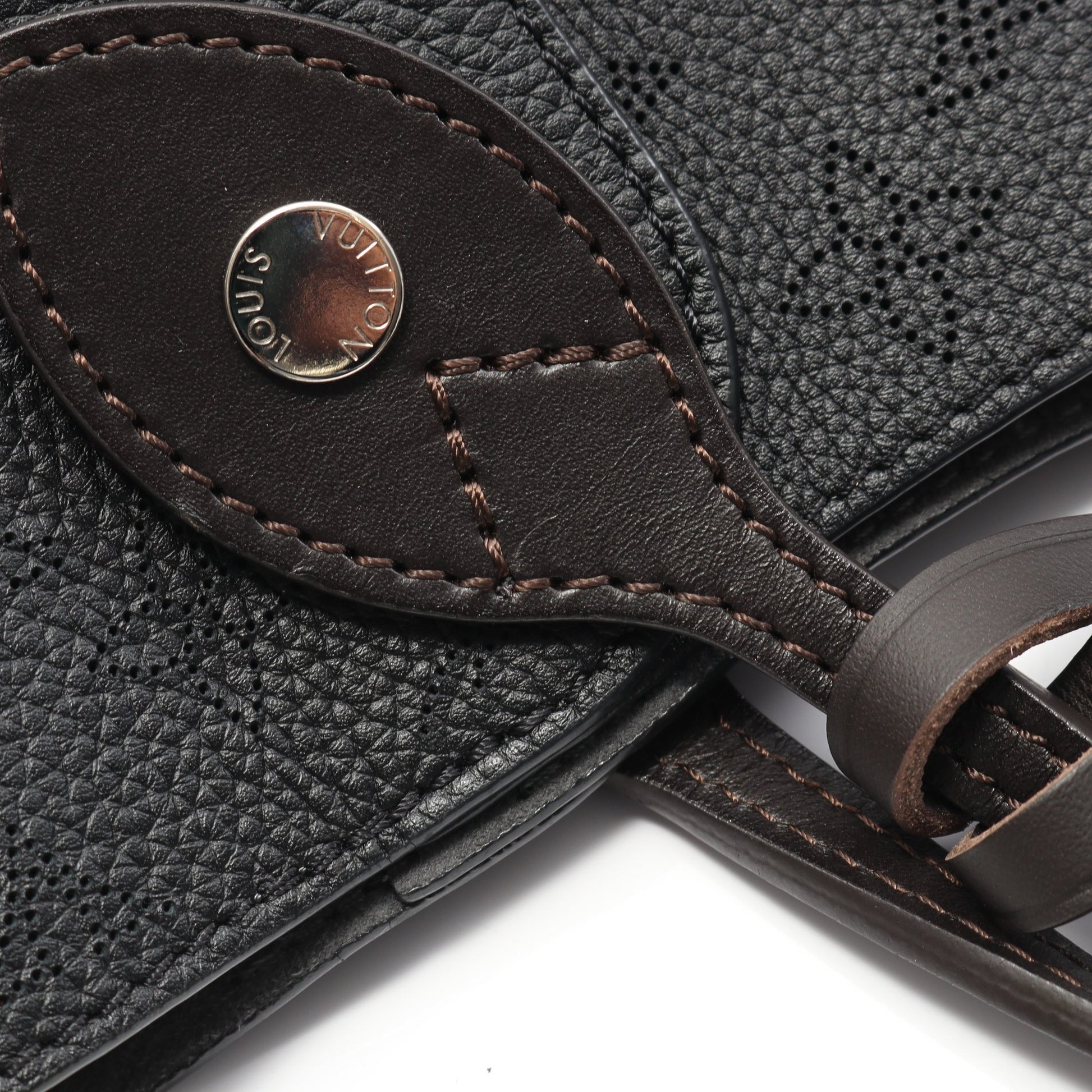 ヒナPM マヒナ ノワール ハンドバッグ トートバッグ レザー ブラック ダークブラウン 2WAY ルイヴィトン バッグ LOUIS VUITTON