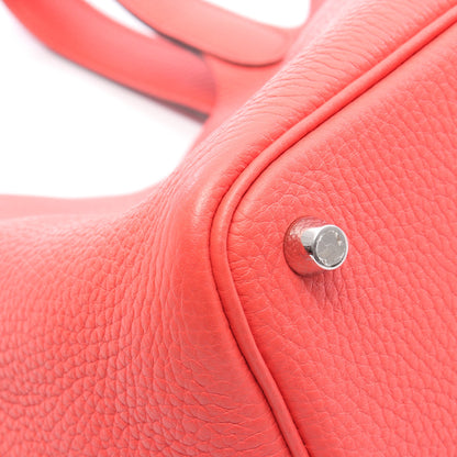 ピコタンロックPM ローズジャイプール ハンドバッグ トリヨンクレマンス ピンクレッド シルバー金具 C刻印 エルメス バッグ HERMES
