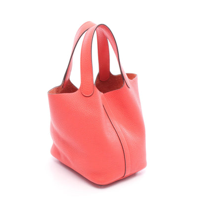 ピコタンロックPM ローズジャイプール ハンドバッグ トリヨンクレマンス ピンクレッド シルバー金具 C刻印 エルメス バッグ HERMES