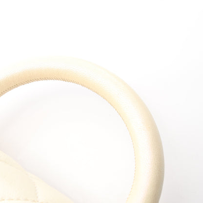 マトラッセ トップハンドル チェーンショルダーバッグ ラムスキン アイボリー ゴールド金具 シャネル バッグ CHANEL