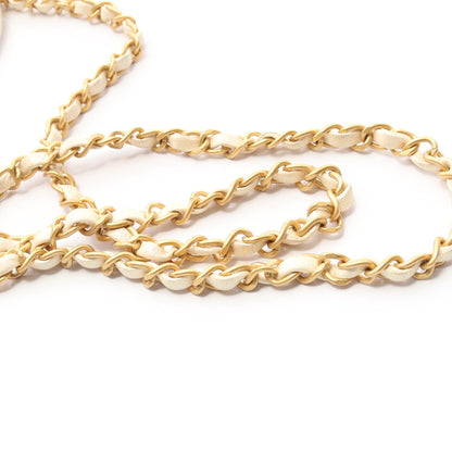 マトラッセ トップハンドル チェーンショルダーバッグ ラムスキン アイボリー ゴールド金具 シャネル バッグ CHANEL