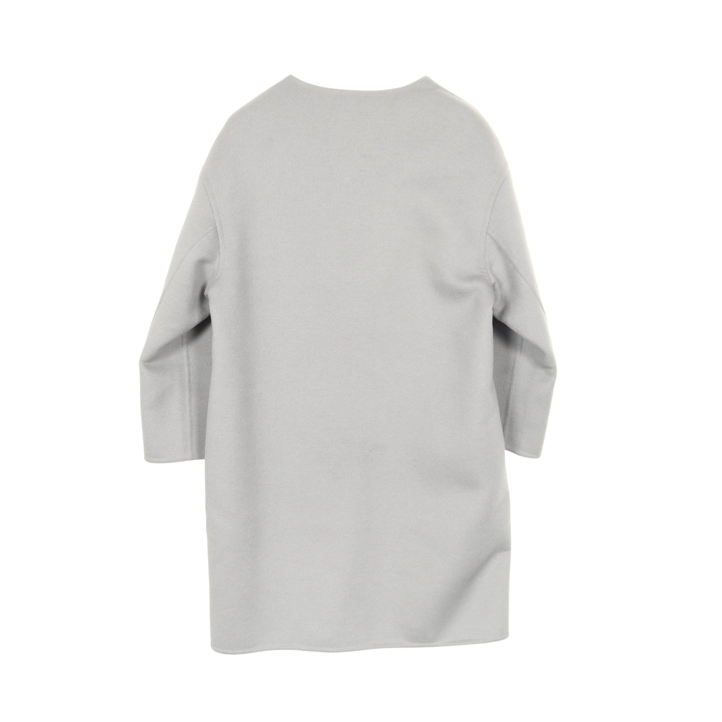 コート ノーカラー ウール アンゴラ カシゴラ グレー プラダ アウター PRADA