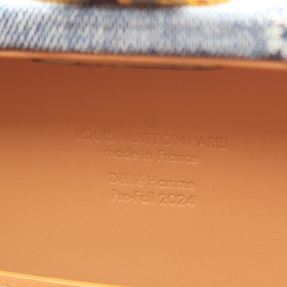 ハンドル トランク ダミエデニム3D ハンドバッグ デニム レザー ブルー 2WAY バッグ LOUIS VUITTON