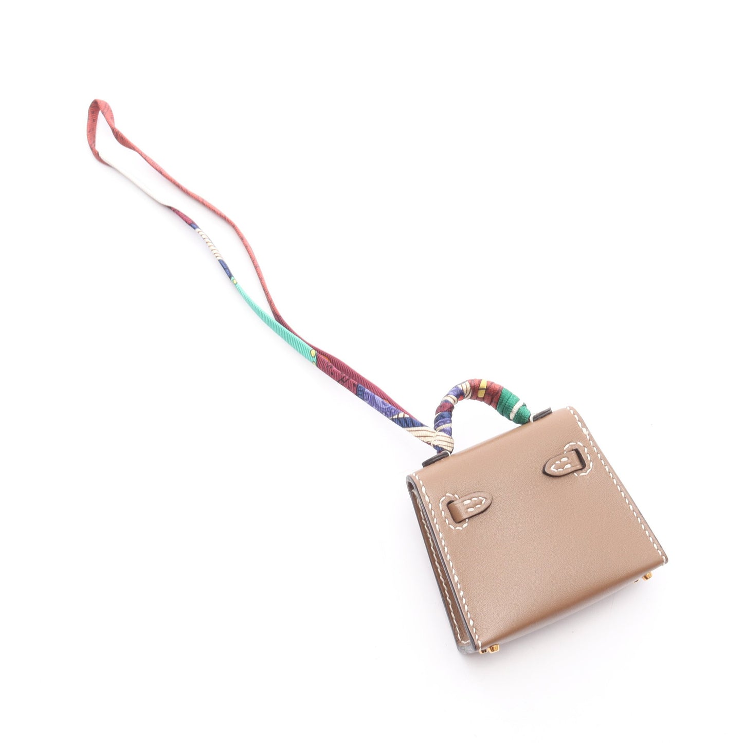 ケリーツイリー エトゥープ バッグチャーム ヴォータデラクト グレーブラウン ゴールド金具 U刻印 エルメス 財布・小物 HERMES