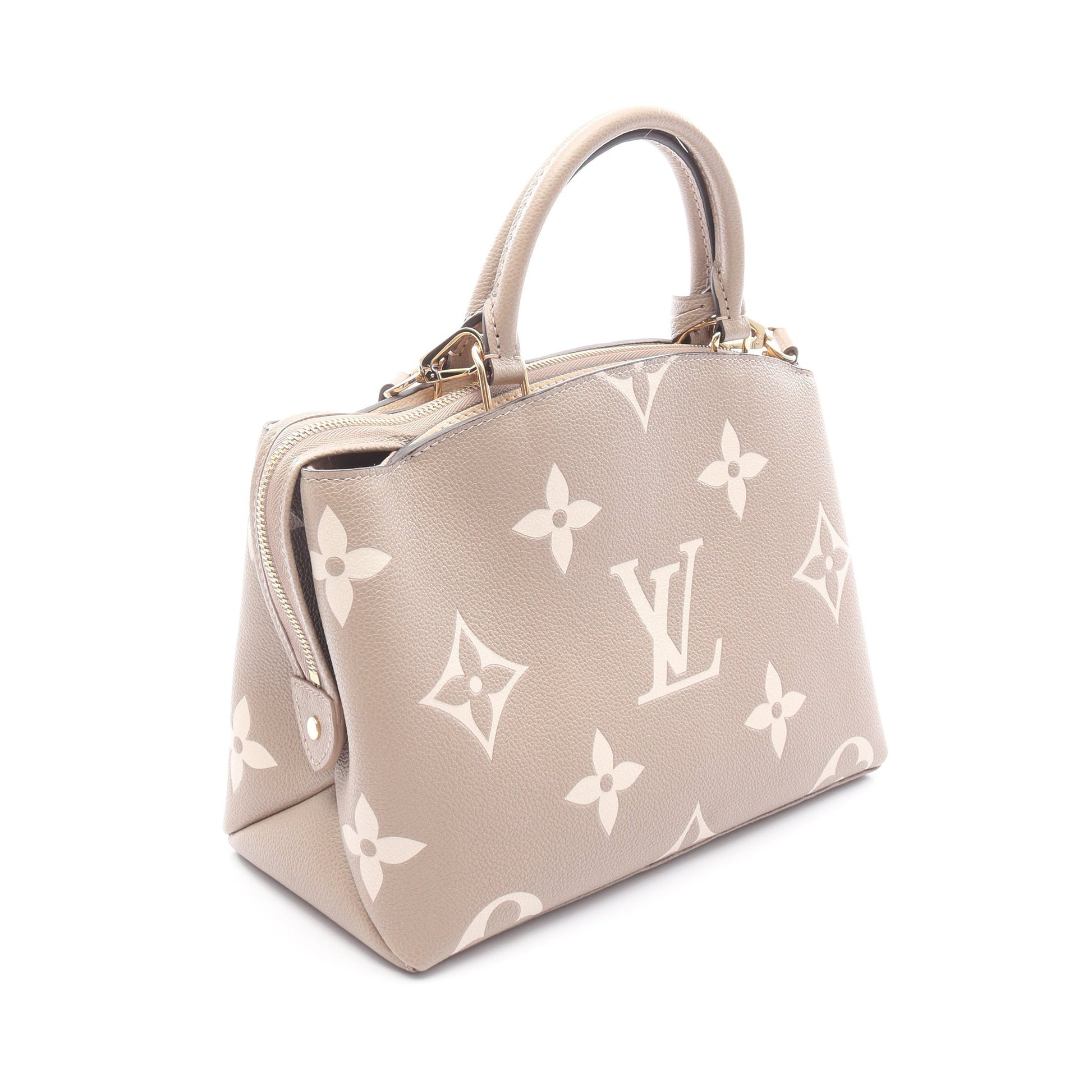 プティ パレPM モノグラムアンプラント トゥルトレール クレーム ハンドバッグ レザー グレーベージュ 2WAY ルイヴィトン バッグ LOUIS VUITTON