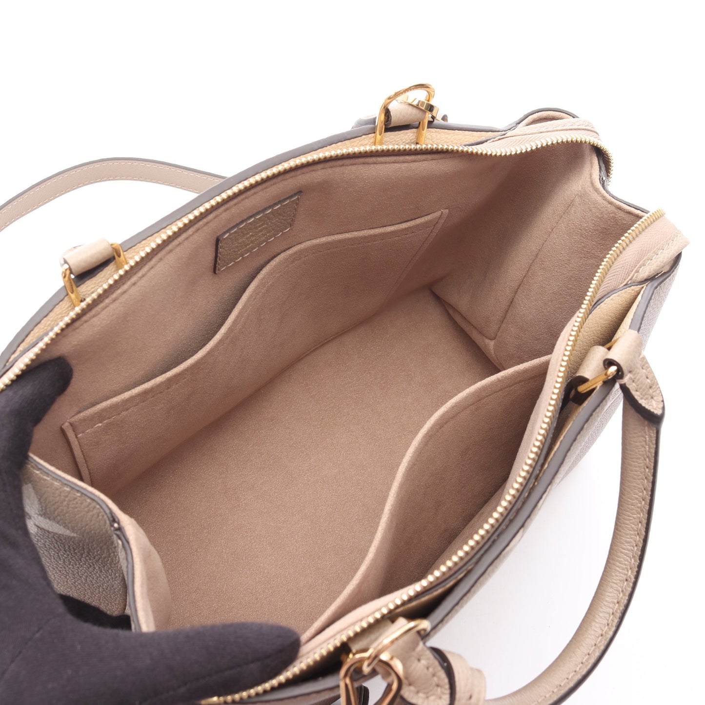 プティ パレPM モノグラムアンプラント トゥルトレール クレーム ハンドバッグ レザー グレーベージュ 2WAY ルイヴィトン バッグ LOUIS VUITTON