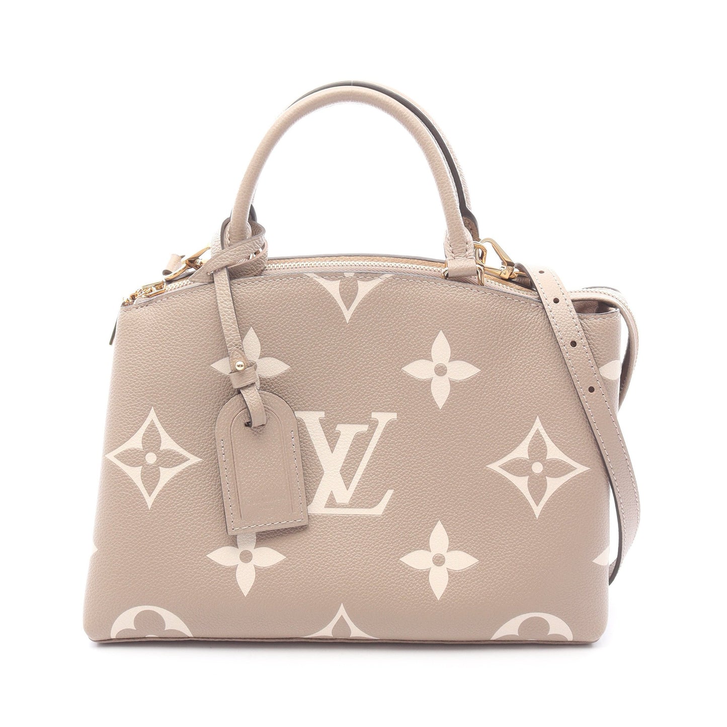プティ パレPM モノグラムアンプラント トゥルトレール クレーム ハンドバッグ レザー グレーベージュ 2WAY ルイヴィトン バッグ LOUIS VUITTON