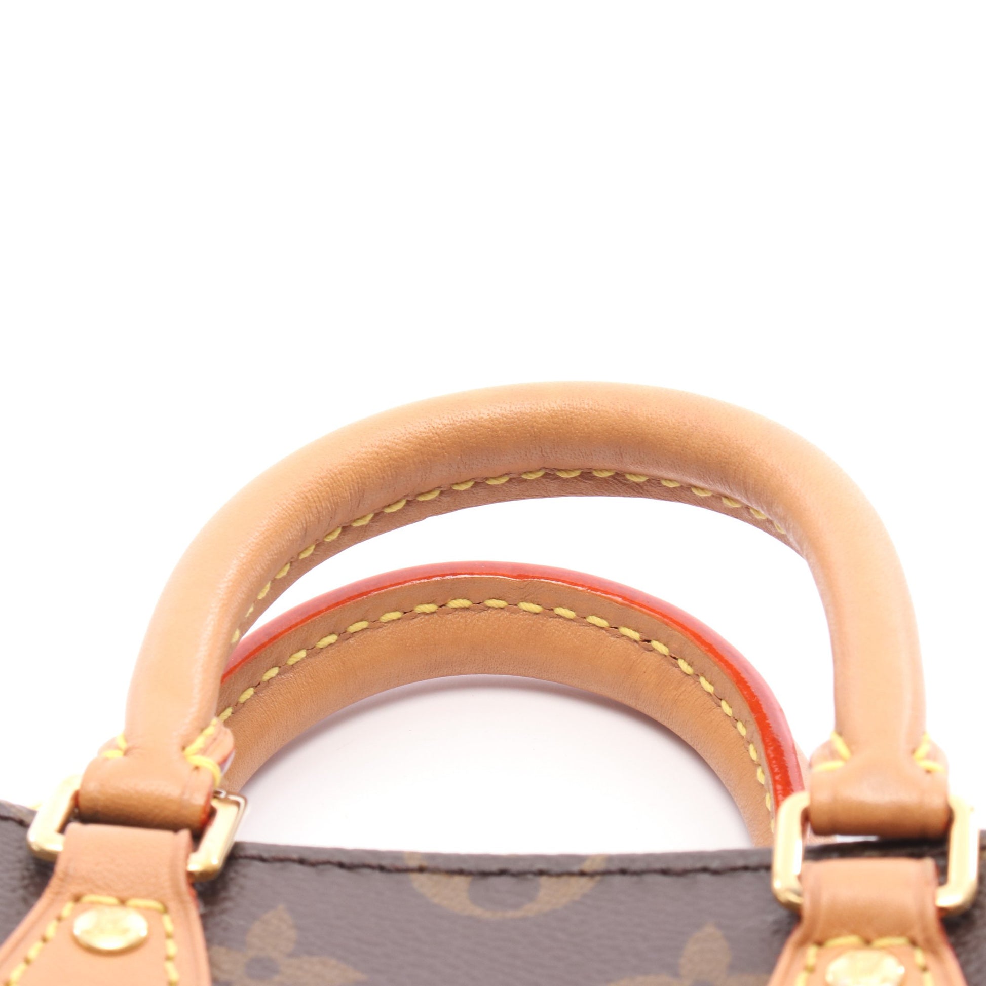 プティット サックプラ モノグラム ハンドバッグ PVC レザー ブラウン 2WAY ルイヴィトン バッグ LOUIS VUITTON