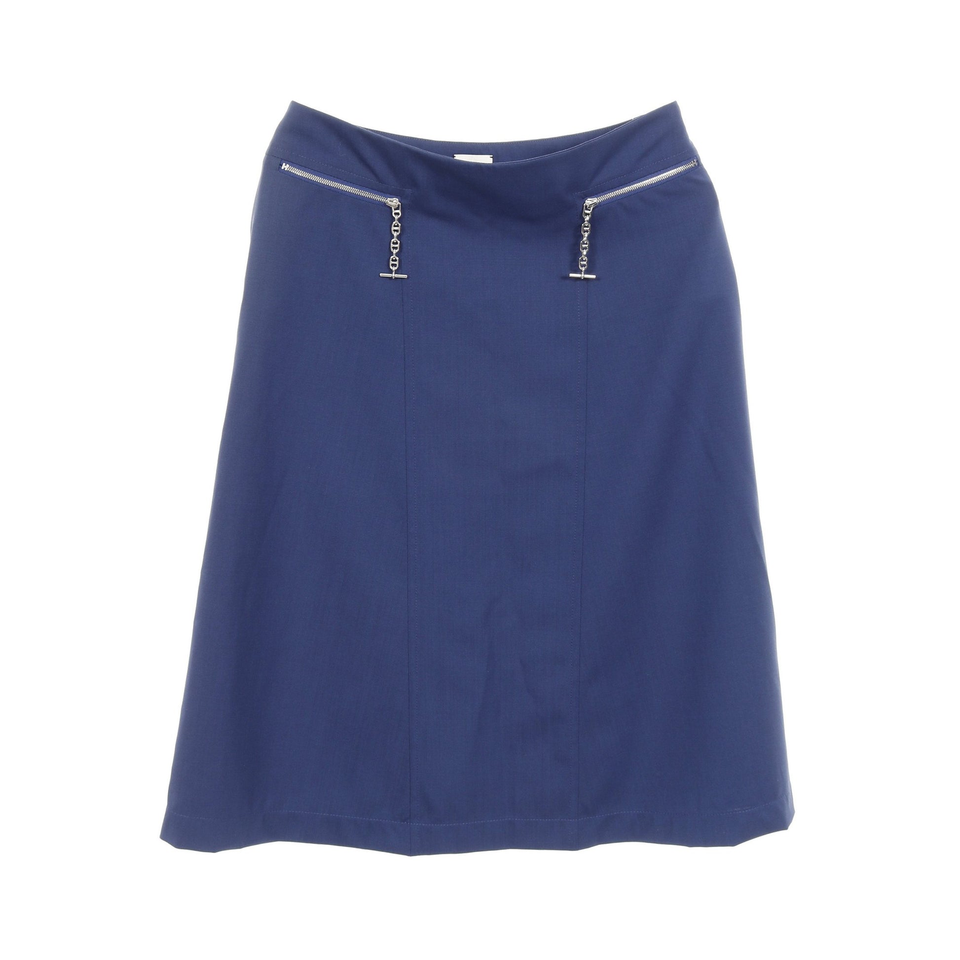 シェーヌダンクル チェーン スカート ウール ブルー エルメス – RECLO 