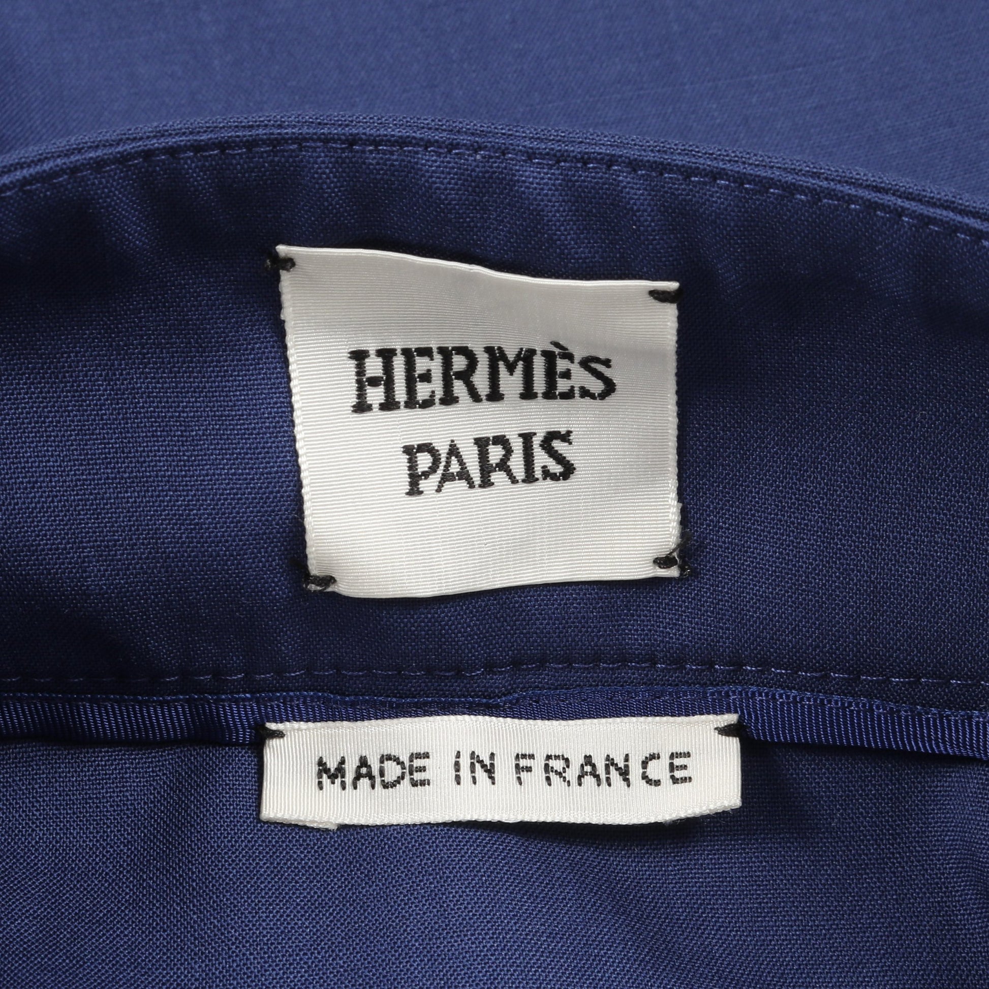 シェーヌダンクル チェーン スカート ウール ブルー エルメス ボトムス HERMES