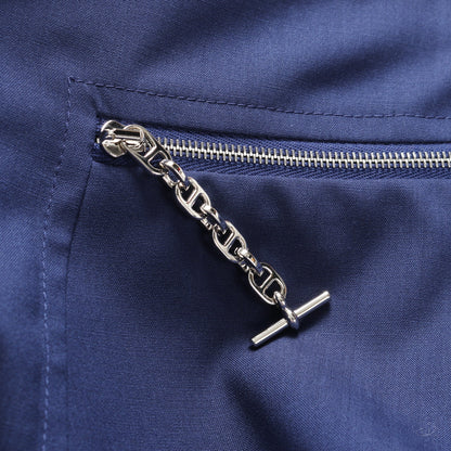 シェーヌダンクル チェーン スカート ウール ブルー エルメス ボトムス HERMES