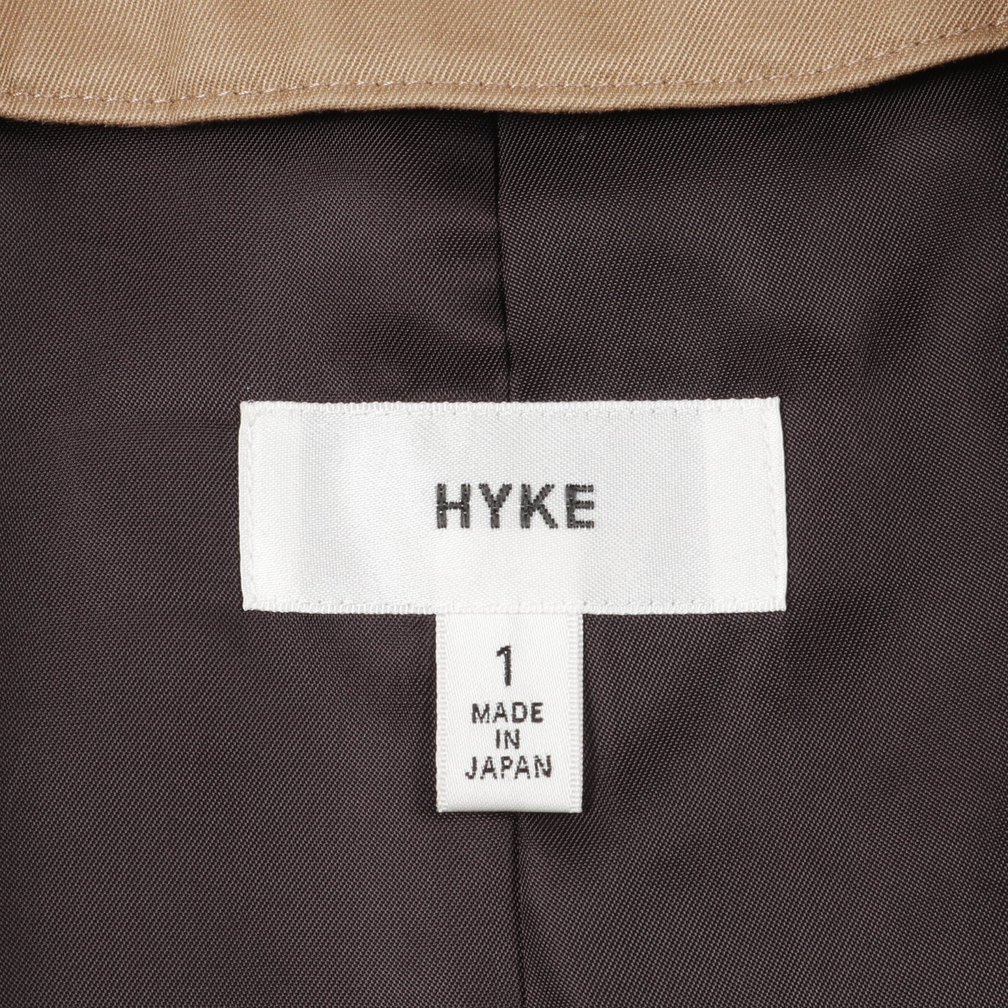 トレンチコート コットン ベージュ ハイク アウター HYKE