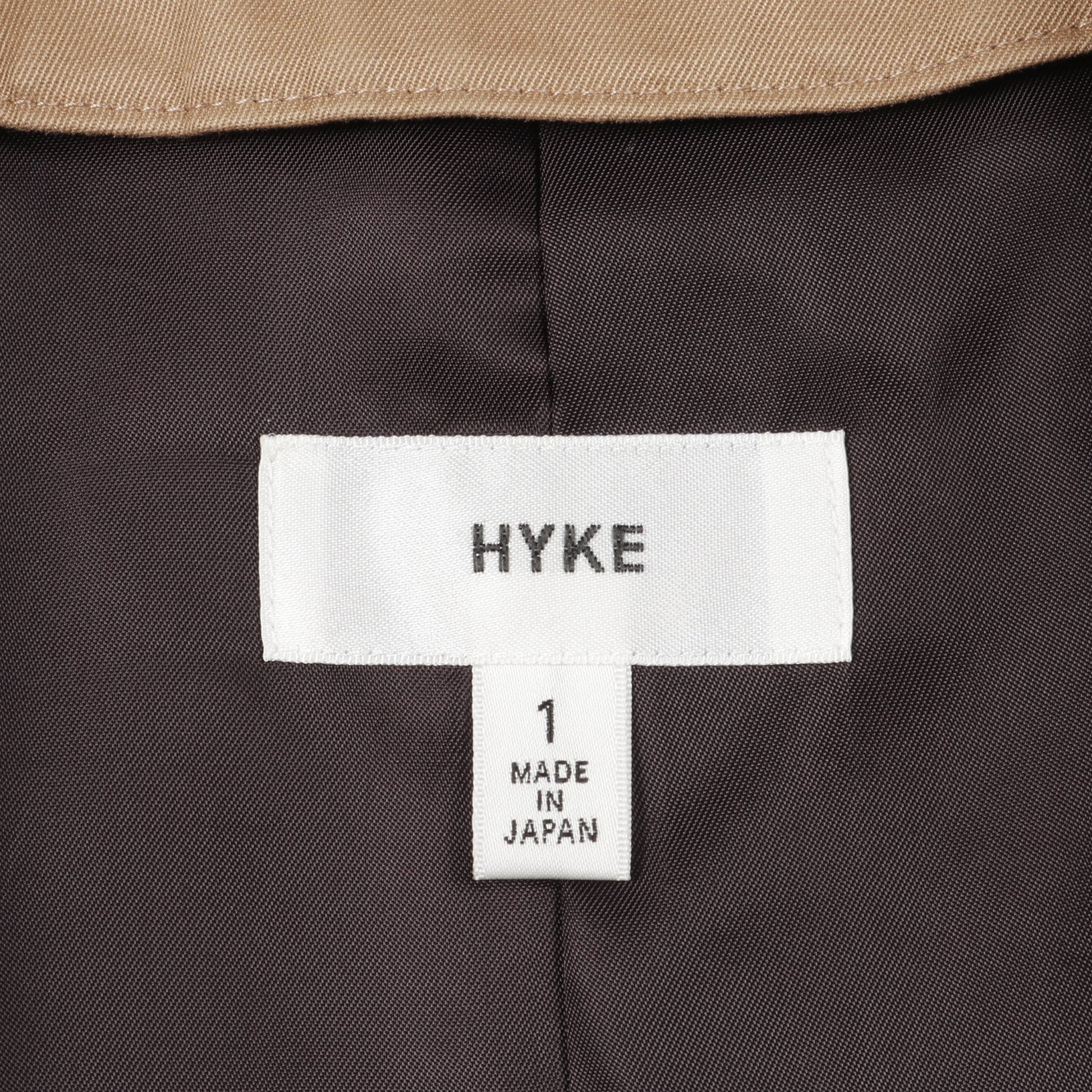 トレンチコート コットン ベージュ ハイク アウター HYKE