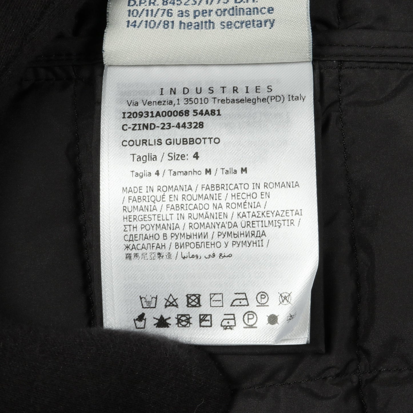 COURLIS キルティング ダウンジャケット ブラック モンクレール アウター MONCLER