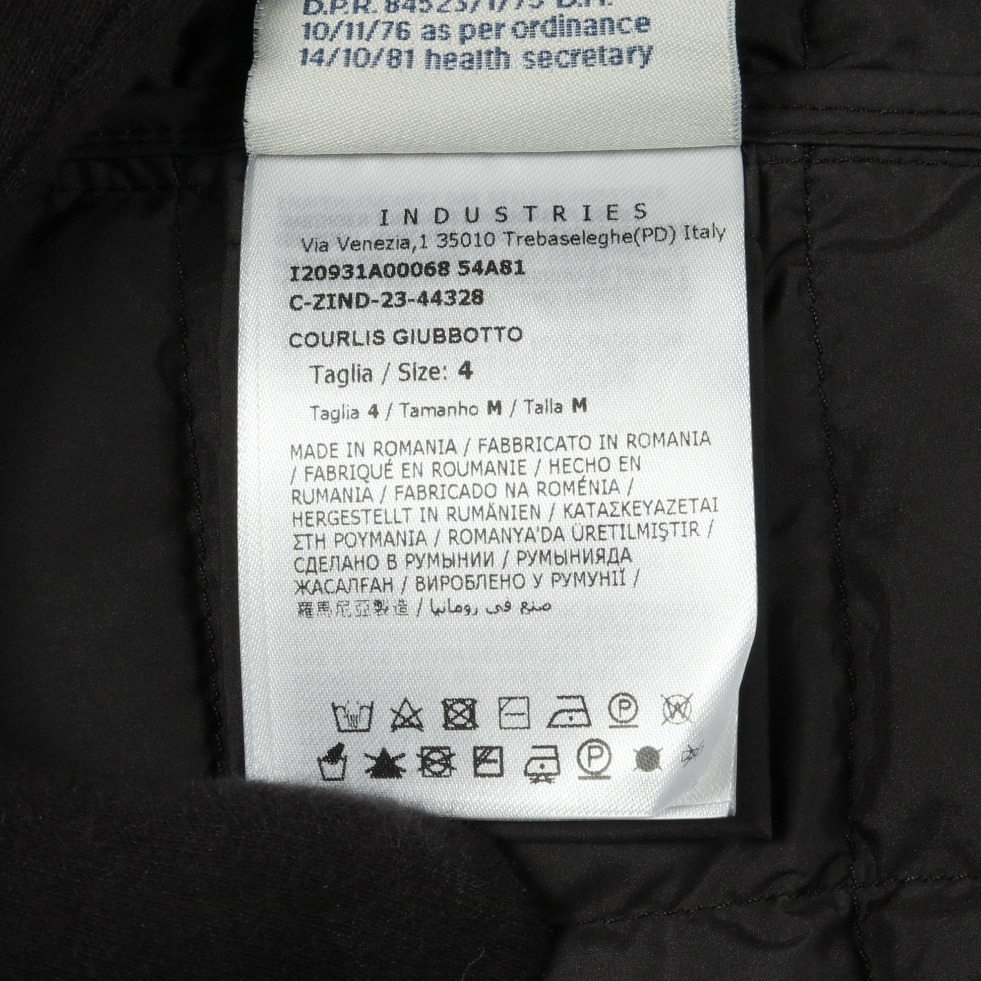 COURLIS キルティング ダウンジャケット ブラック モンクレール アウター MONCLER