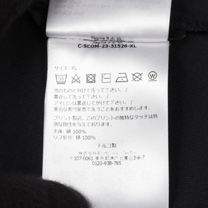 Tシャツ クルーネック 半袖 ラバーロゴ コットン ダークネイビー モンクレールグルノーブル トップス MONCLER GRENOBLE