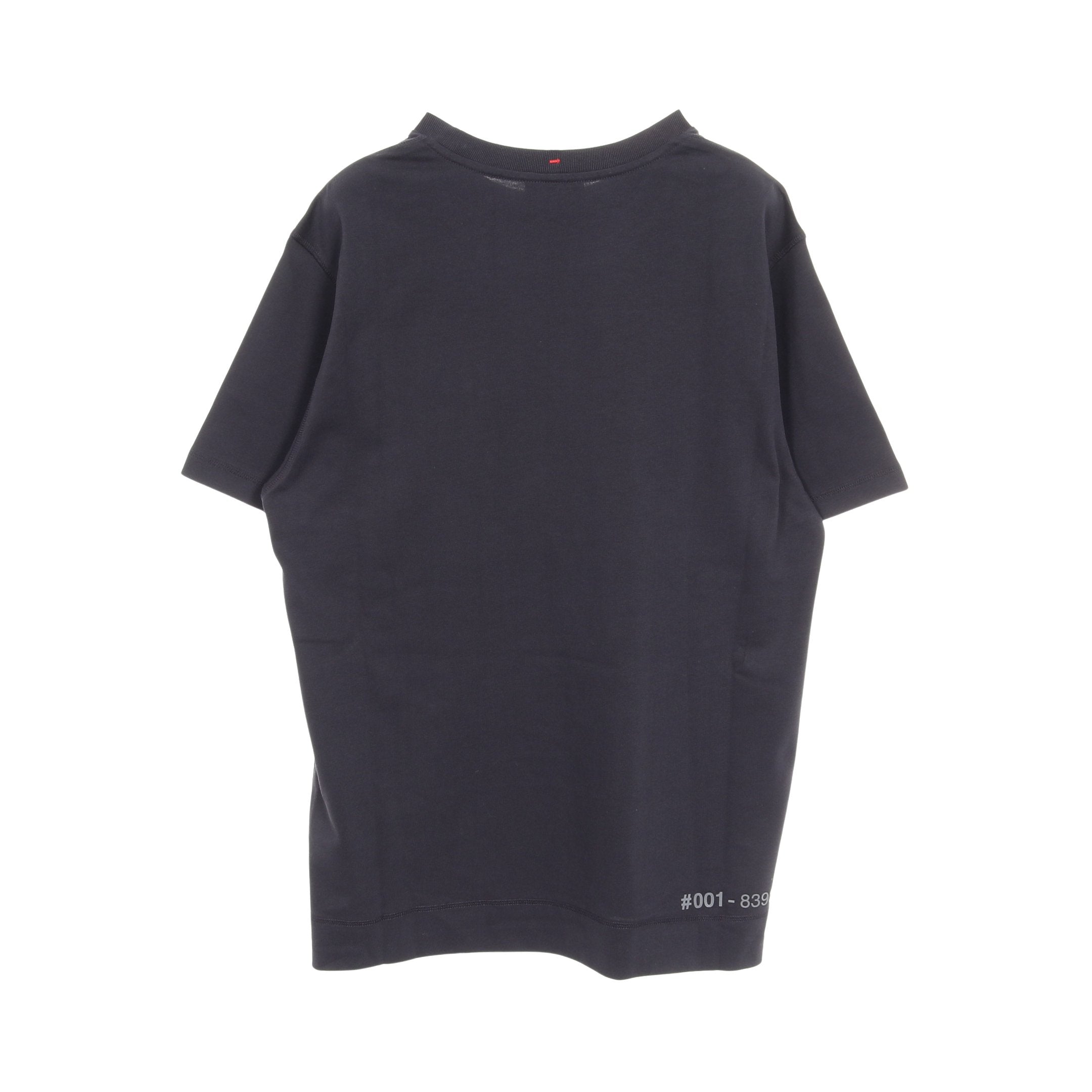 Tシャツ クルーネック 半袖 ラバーロゴ コットン ダークネイビー