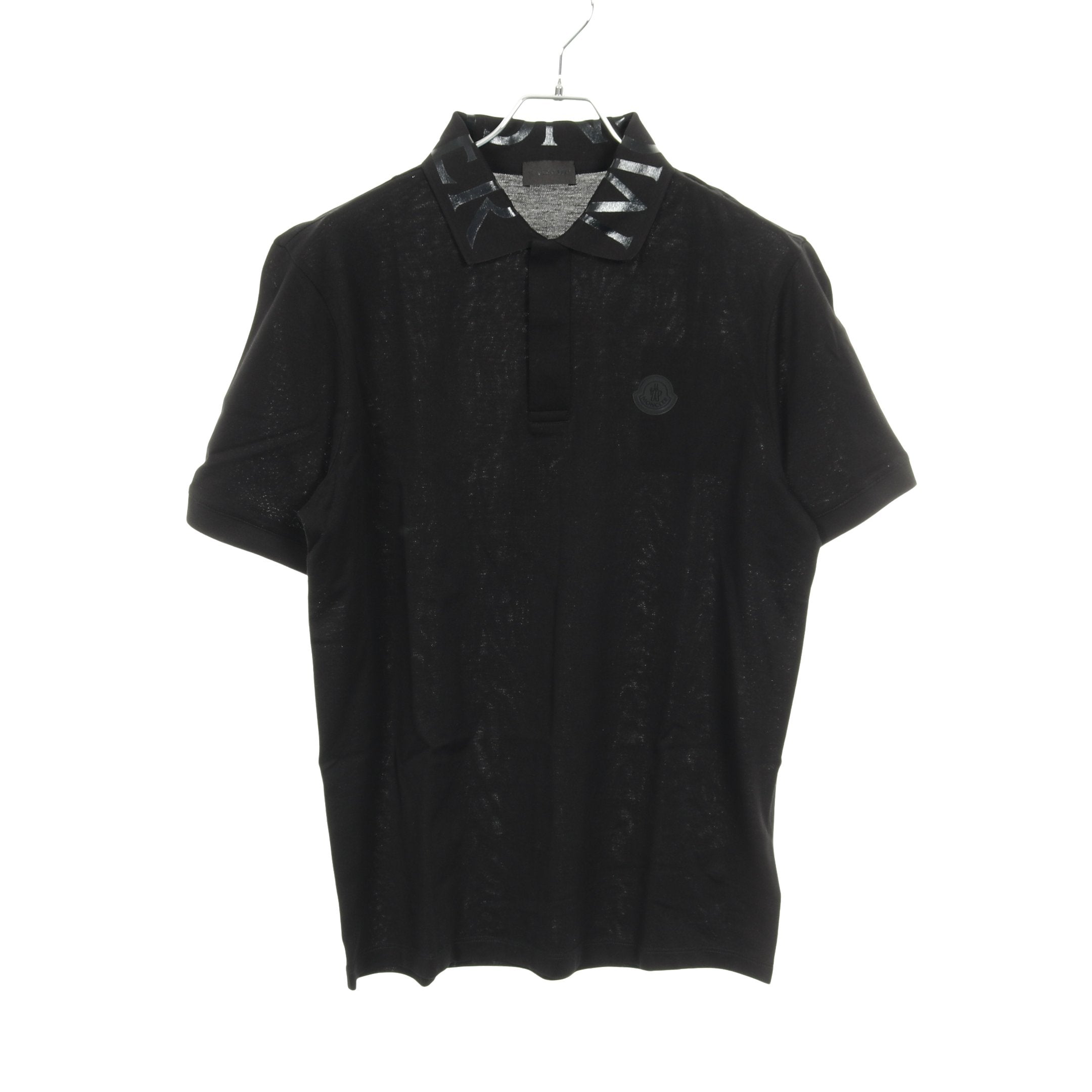 モンクレール MONCLER ポロシャツ 半袖 ワッペン ライン M 紺 ネイビー