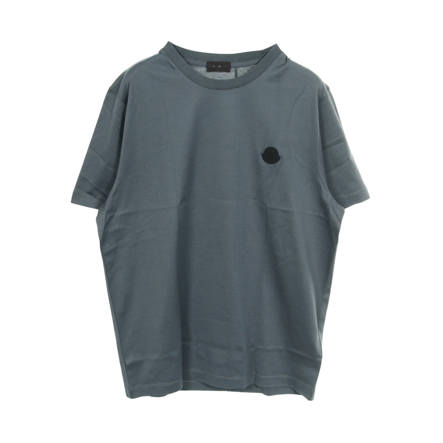 Tシャツ クルーネック 半袖 バックロゴ コットン グレーグリーン モンクレール トップス MONCLER